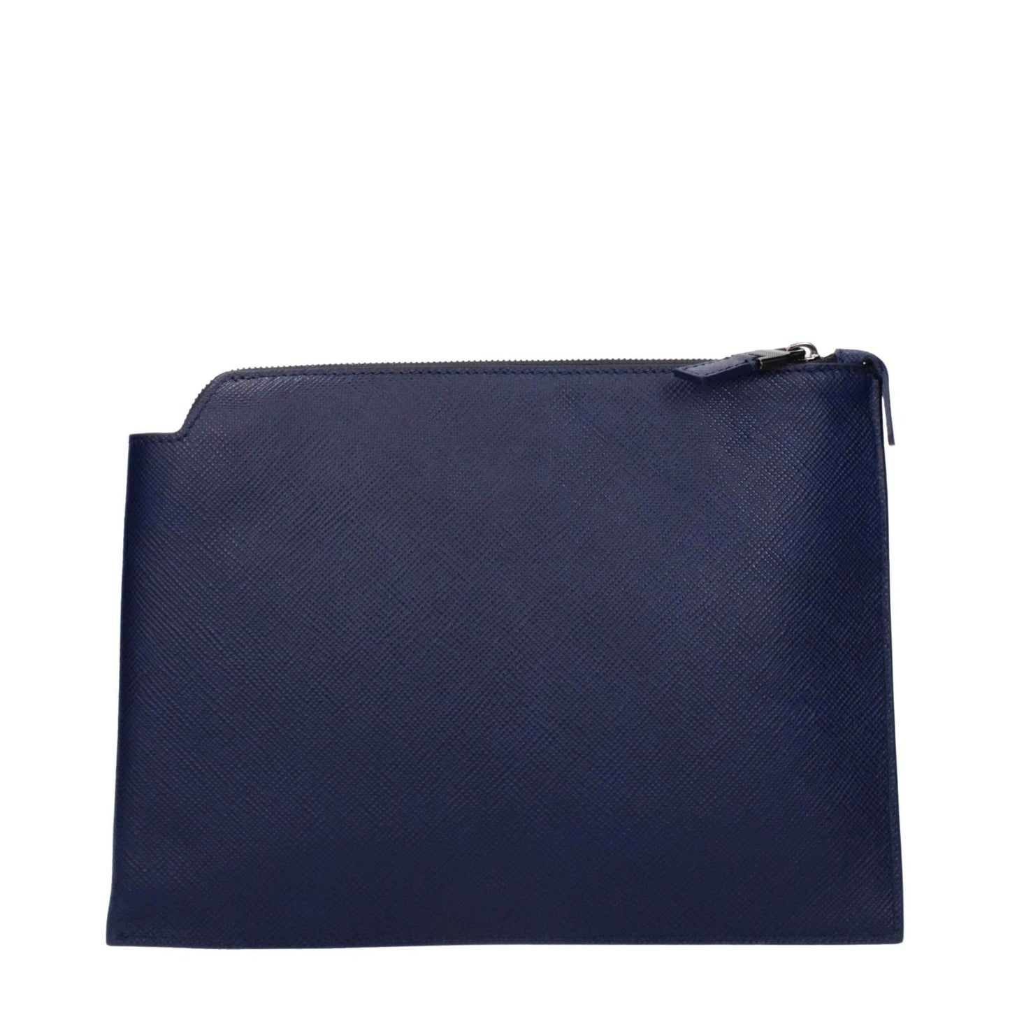 Pineider Blue Leather Clutch Bags