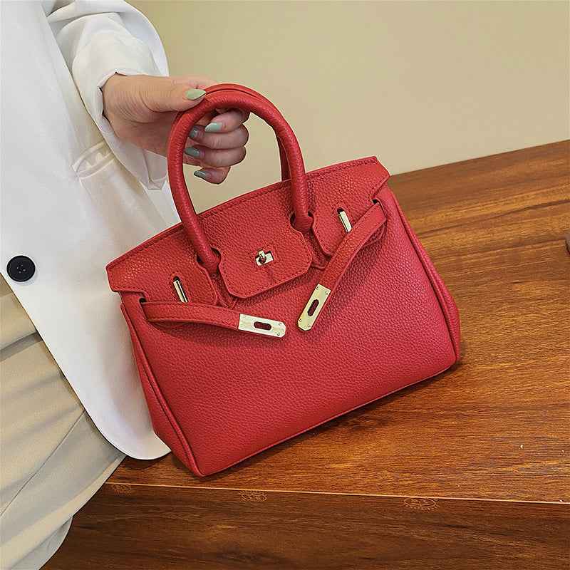 High-End Stylish Large-Capacity Hand-Held Crossbody Platinum Bag