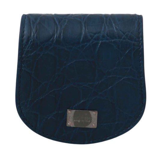 Dolce & Gabbana Blue Leather Holder Pocket Condom Case - Maison Cuirelle