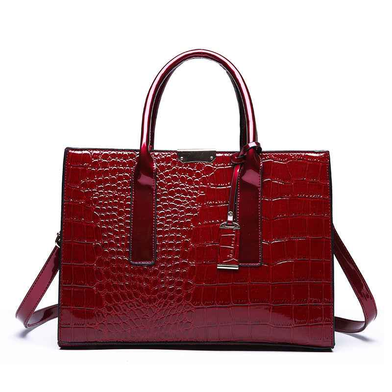 Crocodile pattern women's single-shoulder bag