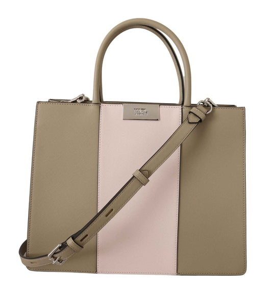 Karl Lagerfeld Elegant Sage Green Tote Shoulder Bag - Maison Cuirelle