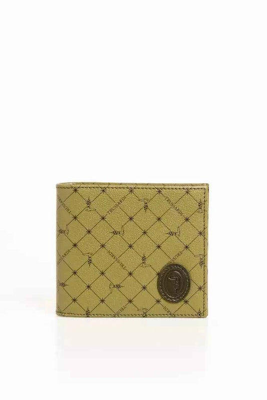 Trussardi Green Leather Men Wallet - Maison Cuirelle