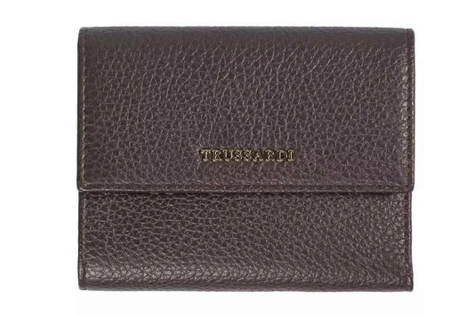 Trussardi Brown Leather Women Wallet - Maison Cuirelle