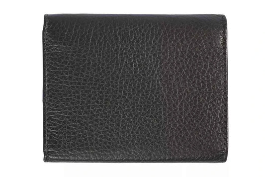 Trussardi Black Leather Women Wallet - Maison Cuirelle