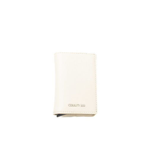 Cerruti 1881 Beige Calfskin Men Wallet - Maison Cuirelle