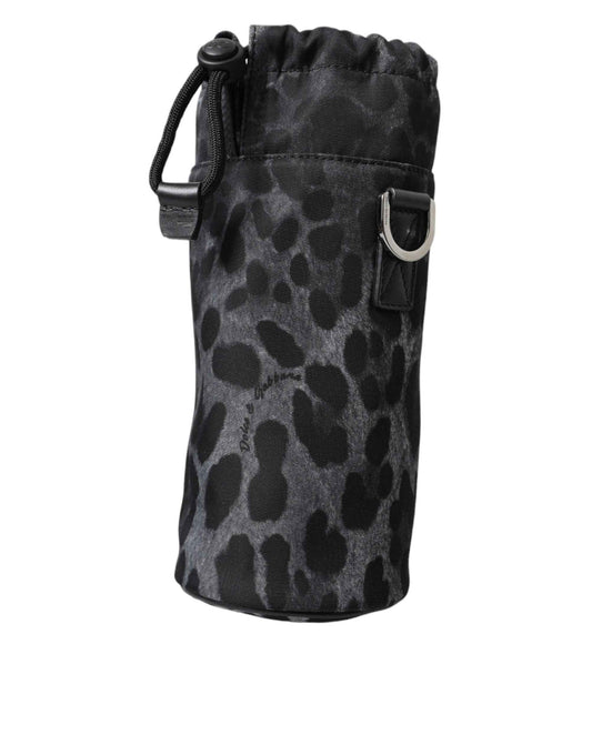 Dolce & Gabbana Black Leopard Round Slim Tote Bottle Cage Bag - Maison Cuirelle
