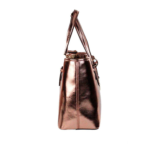 Michael Kors Jet Set Primrose Metallic XS Carryall Top Zip Tote Bag Purse - Maison Cuirelle