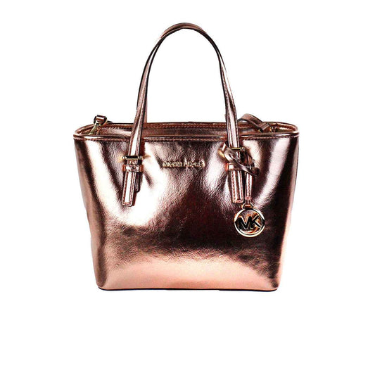 Michael Kors Jet Set Primrose Metallic XS Carryall Top Zip Tote Bag Purse - Maison Cuirelle