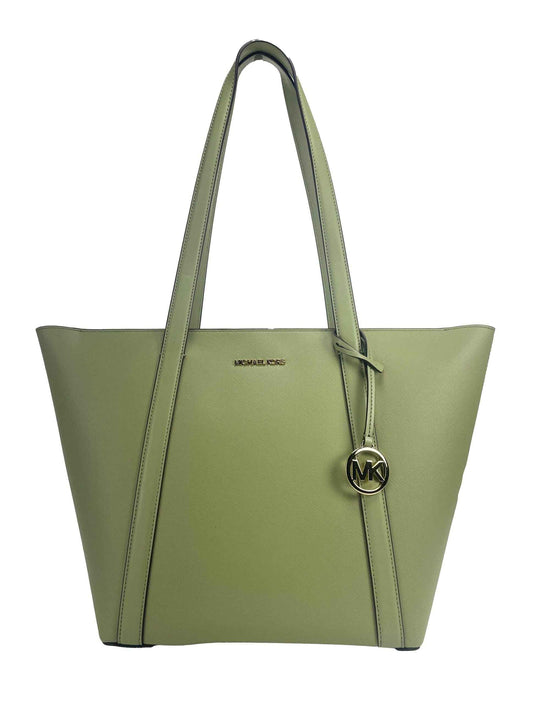 Michael Kors Large Pratt Shoulder Zip Tote Bag Light Sage - Maison Cuirelle
