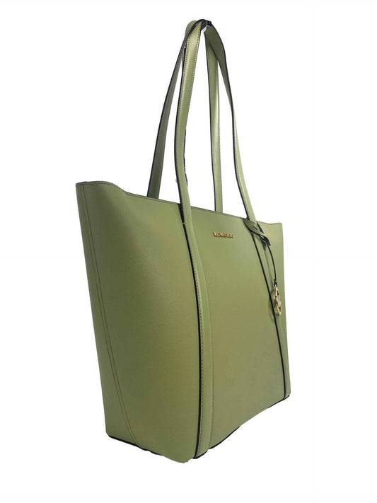 Michael Kors Large Pratt Shoulder Zip Tote Bag Light Sage - Maison Cuirelle