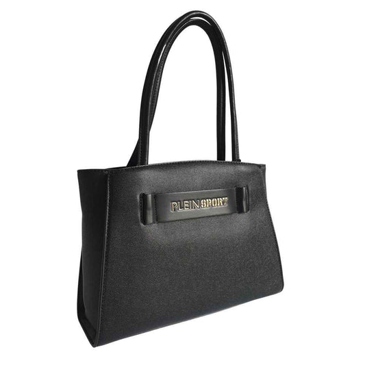 Plein Sport Sleek Black Three-Compartment Tote Bag - Maison Cuirelle