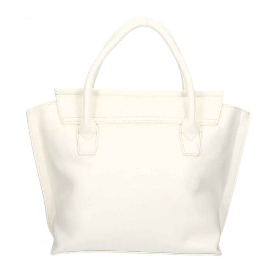Plein Sport Elegant White Handbag With Magnetic Closure - Maison Cuirelle