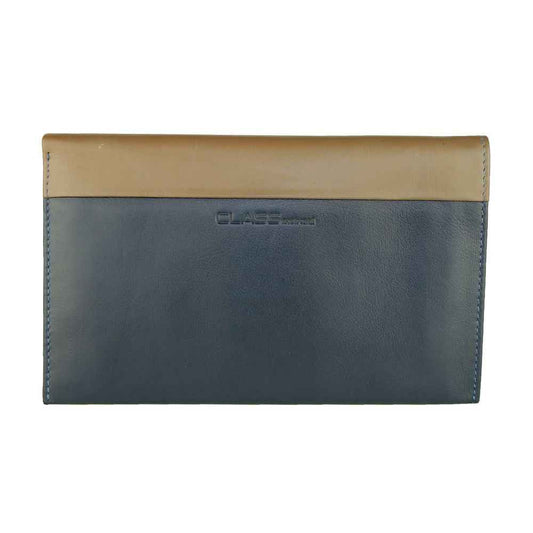 Cavalli Class Blue Leather Men Wallet - Maison Cuirelle