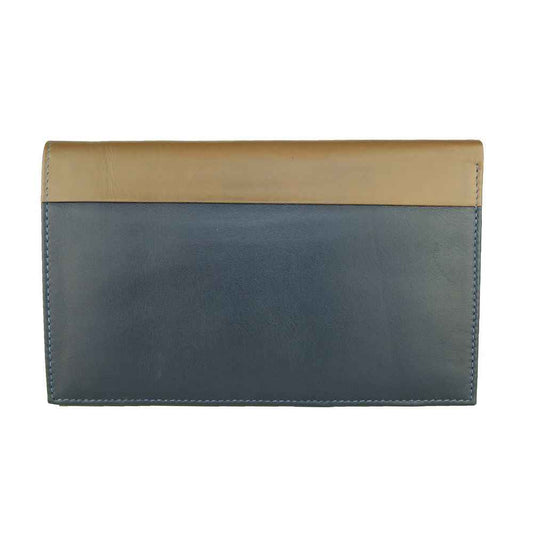 Cavalli Class Blue Leather Men Wallet - Maison Cuirelle