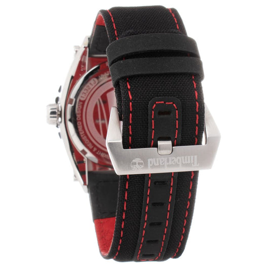 Timberland Black Leather Watch - Maison Cuirelle