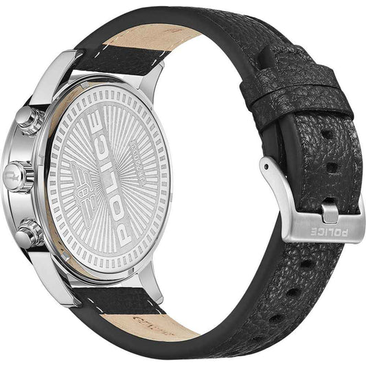 Police Black Leather Watch - Maison Cuirelle