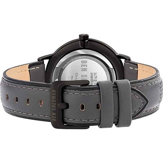 Ben Sherman Black Leather Watch - Maison Cuirelle