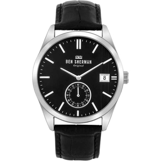 Ben Sherman Black Leather Watch - Maison Cuirelle