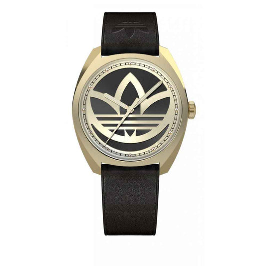 Adidas Black Leather Watch - Maison Cuirelle