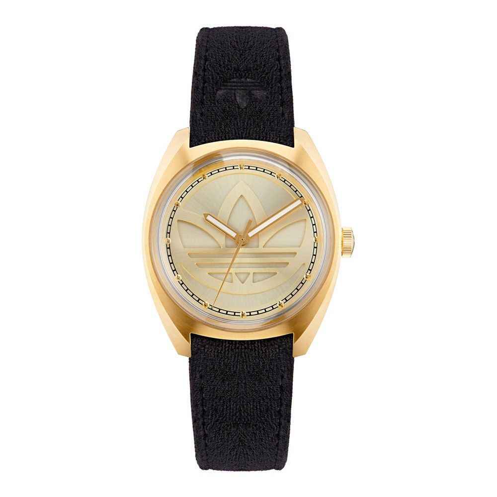 Adidas Black Leather Watch - Maison Cuirelle
