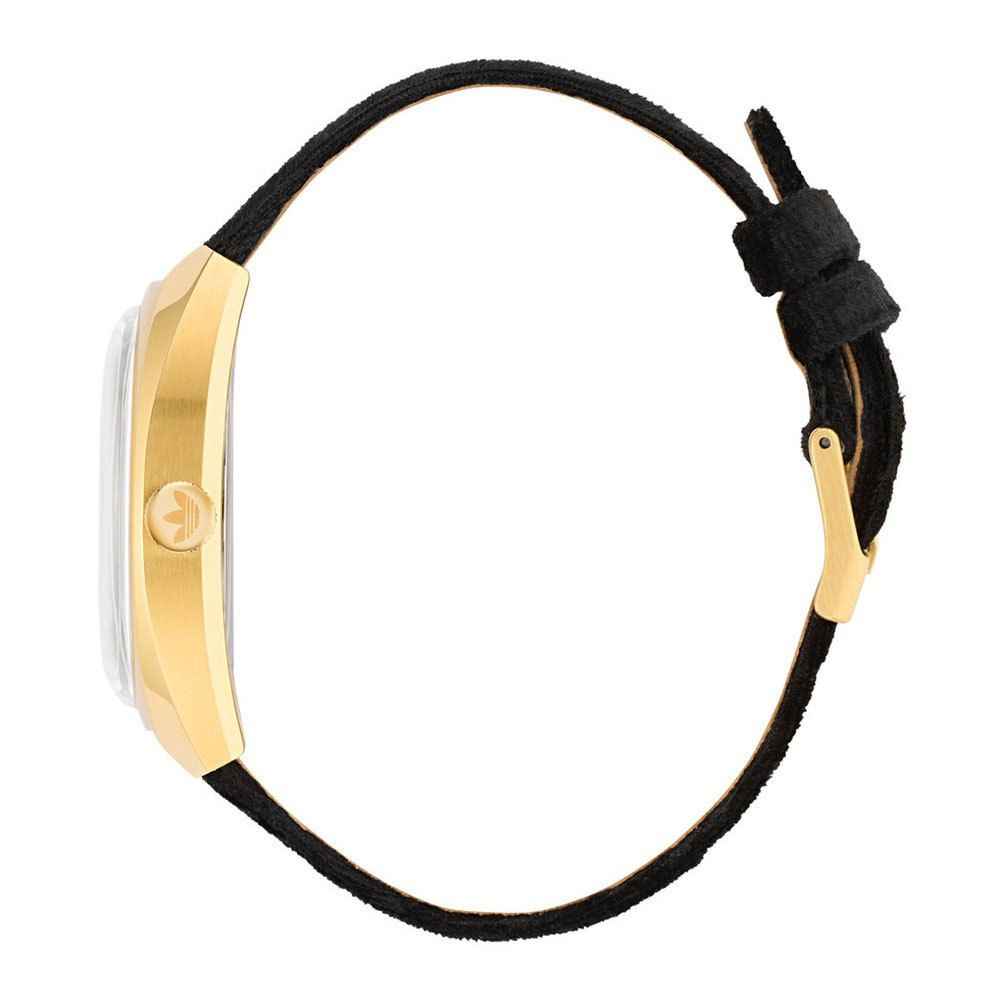 Adidas Black Leather Watch - Maison Cuirelle