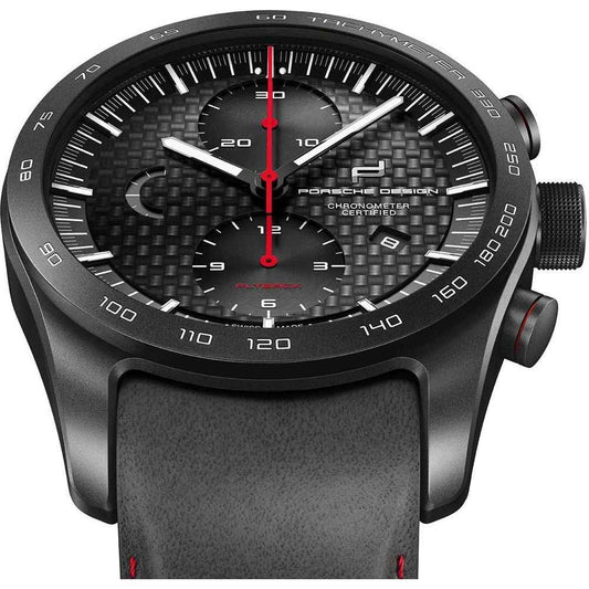 Porsche Design Black Leather Watch - Maison Cuirelle