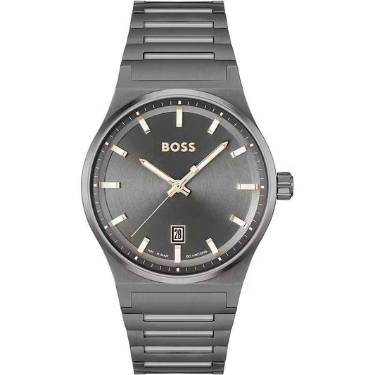 Hugo Boss Gray Stainless Steel Watch - Maison Cuirelle