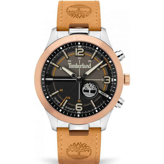 Timberland Brown Leather Watch - Maison Cuirelle