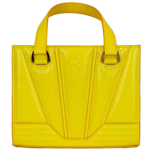 Ferrari Yellow Leather Handbag - Maison Cuirelle