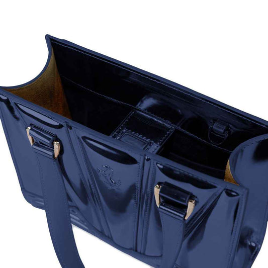 Ferrari Blue Leather Handbag - Maison Cuirelle
