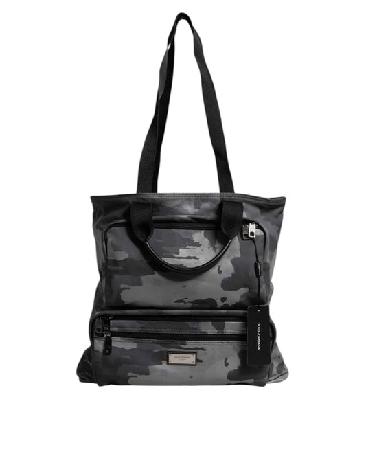 Dolce & Gabbana Black Camouflage Shoulder Strap Logo Plaque Bag - Maison Cuirelle