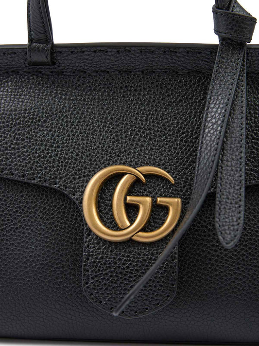 Gucci Black Leather GG Marmont Handbag - Maison Cuirelle