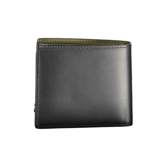 Tommy Hilfiger Black Leather Wallet - Maison Cuirelle