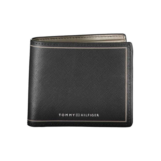 Tommy Hilfiger Black Leather Wallet - Maison Cuirelle