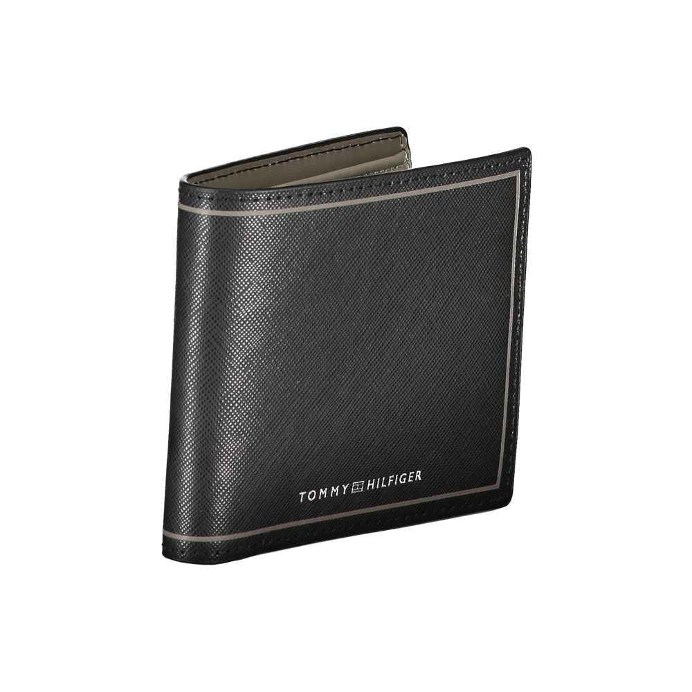 Tommy Hilfiger Black Leather Wallet - Maison Cuirelle
