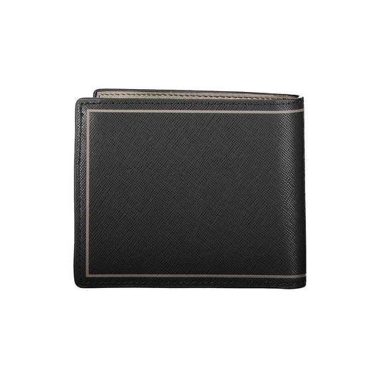 Tommy Hilfiger Black Leather Wallet - Maison Cuirelle