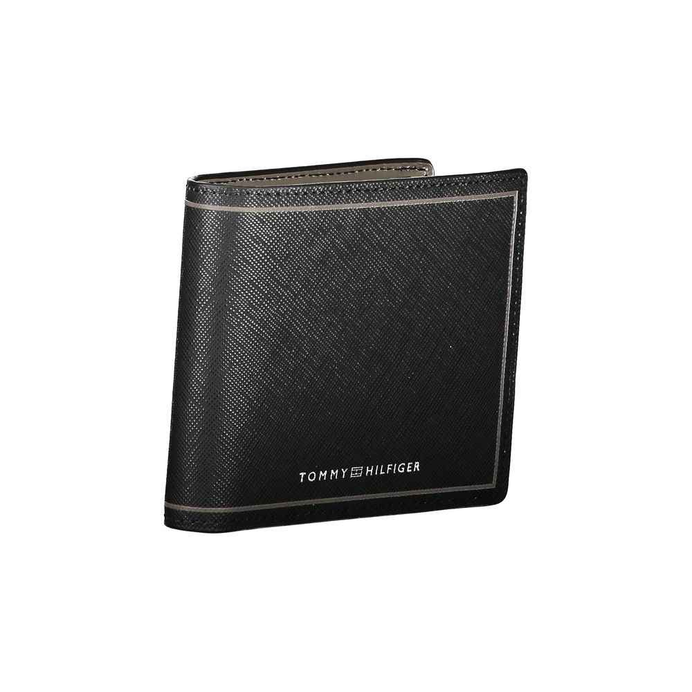 Tommy Hilfiger Black Leather Wallet - Maison Cuirelle