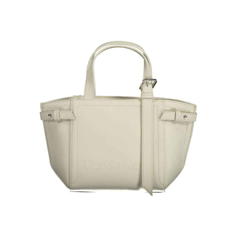 Calvin Klein White Polyester Handbag - Maison Cuirelle