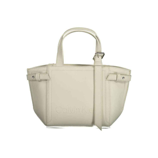 Calvin Klein White Polyester Handbag - Maison Cuirelle