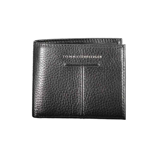 Tommy Hilfiger Black Leather Wallet - Maison Cuirelle