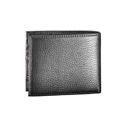 Tommy Hilfiger Black Leather Wallet - Maison Cuirelle
