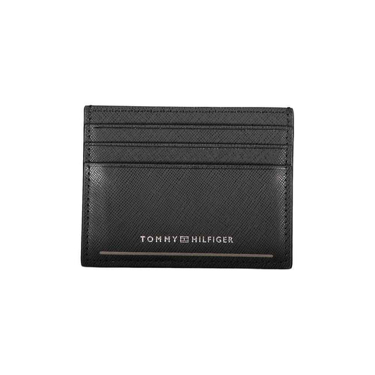Tommy Hilfiger Black Leather Wallet - Maison Cuirelle