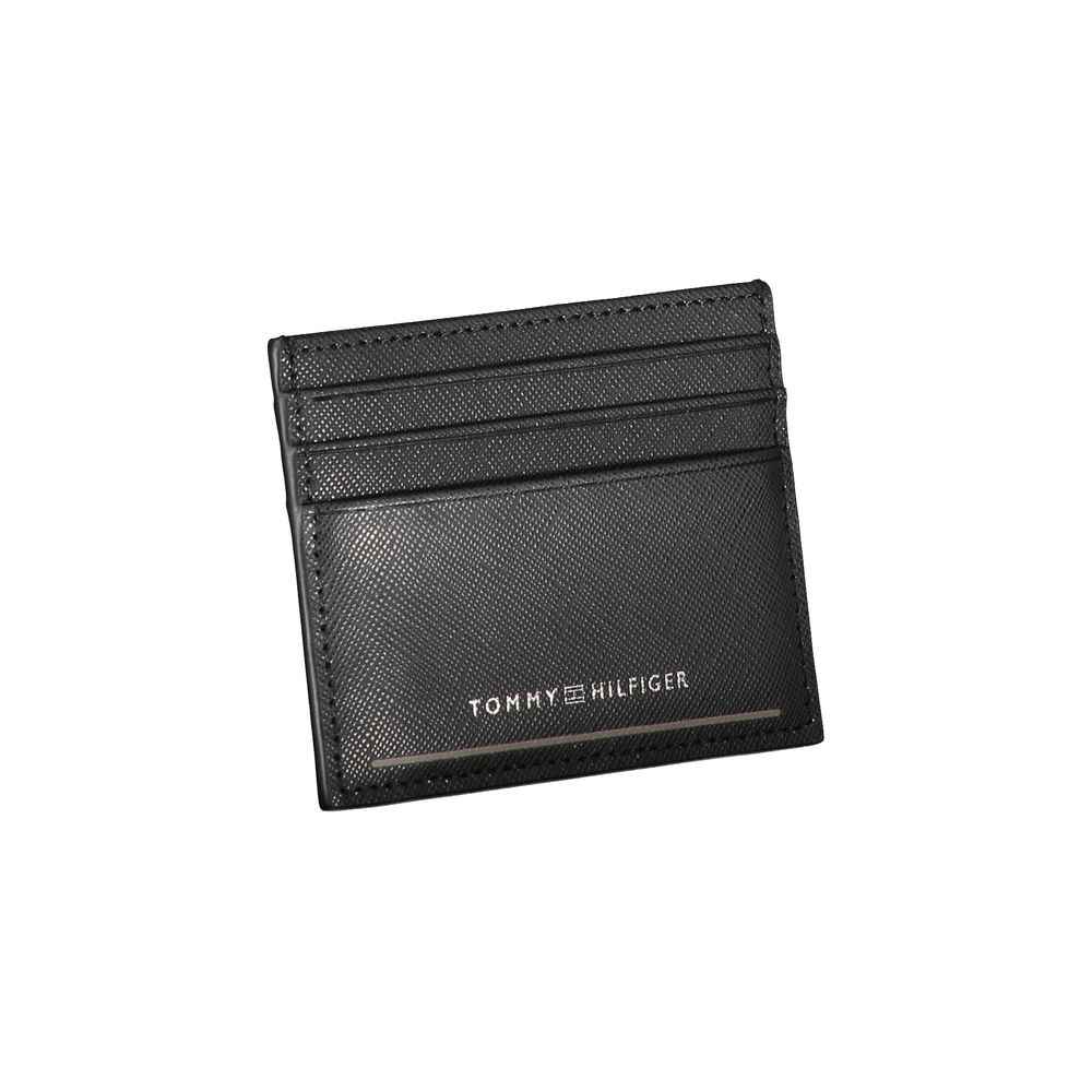 Tommy Hilfiger Black Leather Wallet - Maison Cuirelle