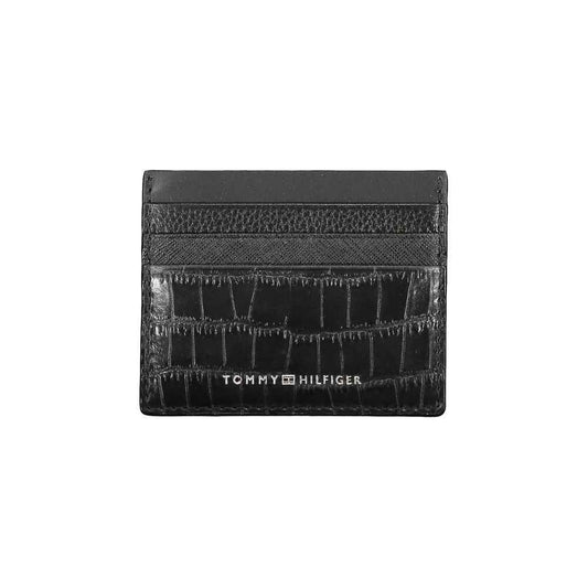 Tommy Hilfiger Black Leather Wallet - Maison Cuirelle
