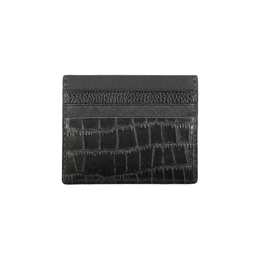 Tommy Hilfiger Black Leather Wallet - Maison Cuirelle