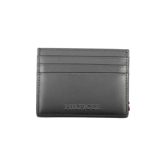 Tommy Hilfiger Black Leather Wallet - Maison Cuirelle