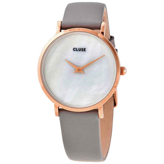 Cluse Gray Leather Watch - Maison Cuirelle