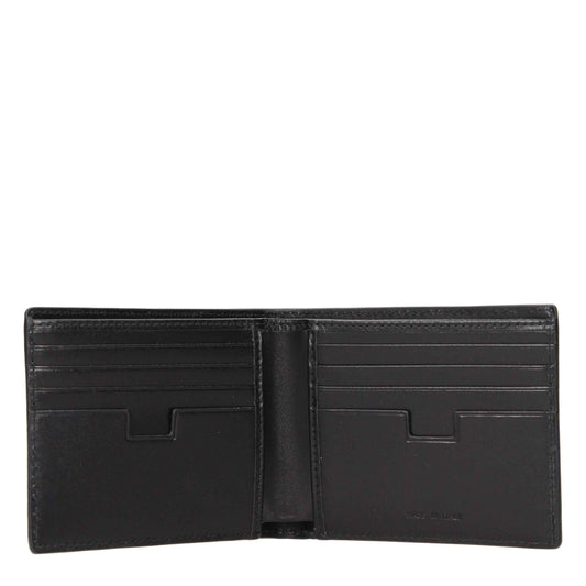 Testoni Black Leather Wallets