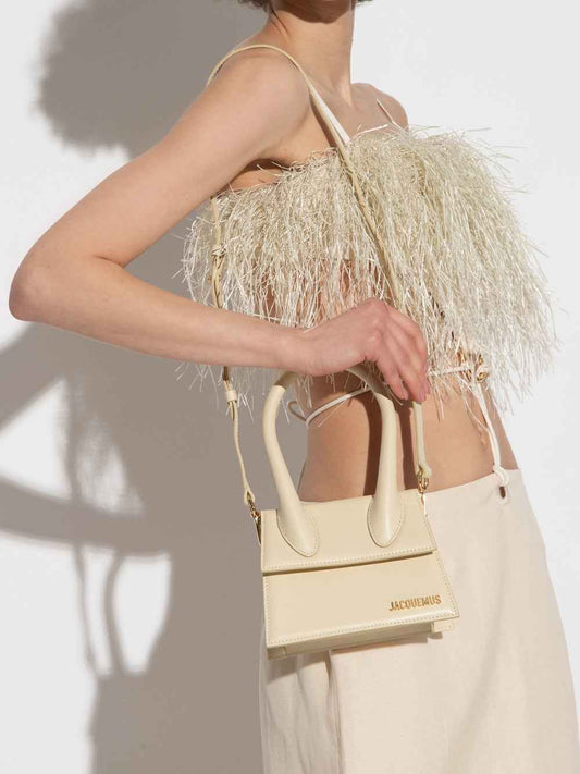 Jacquemus Le Chiquito Moyen Ivory Bag - Maison Cuirelle