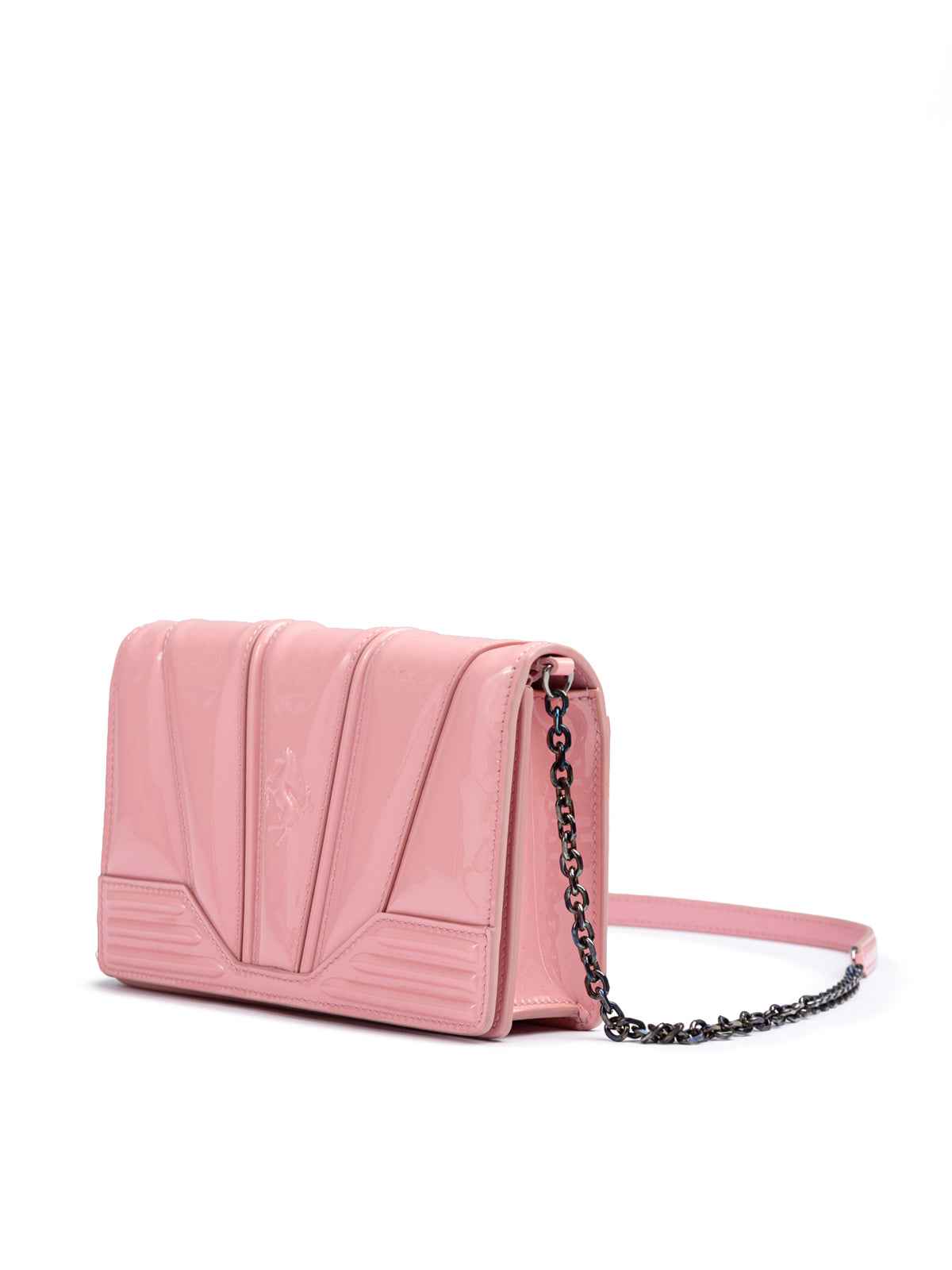 Ferrari Pink GT patent leather bag with chain - Maison Cuirelle